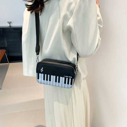 Piano Print Crossbody Bag