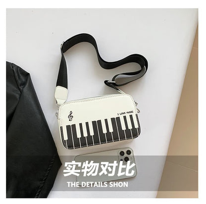 Piano Print Crossbody Bag