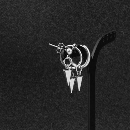 Stainless Steel Conical Dangle Earring (various designs)