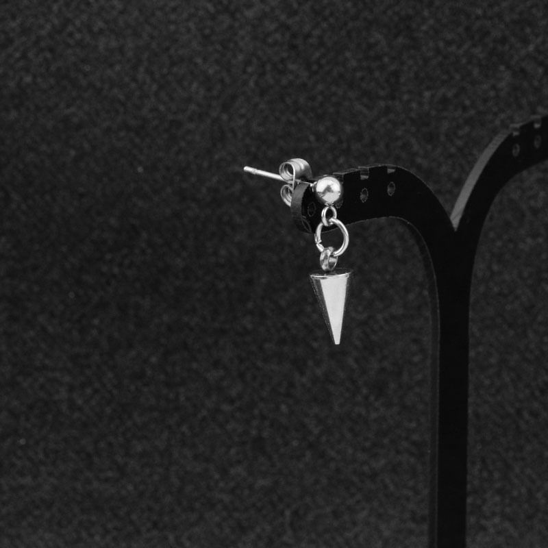 Stainless Steel Conical Dangle Earring (various designs)