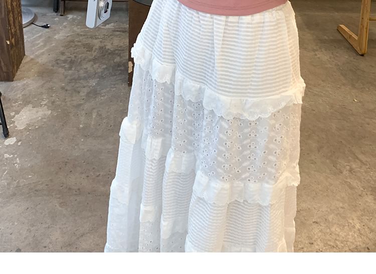 Tee Off-Shoulder Short-Sleeve Ruched Crop Plain