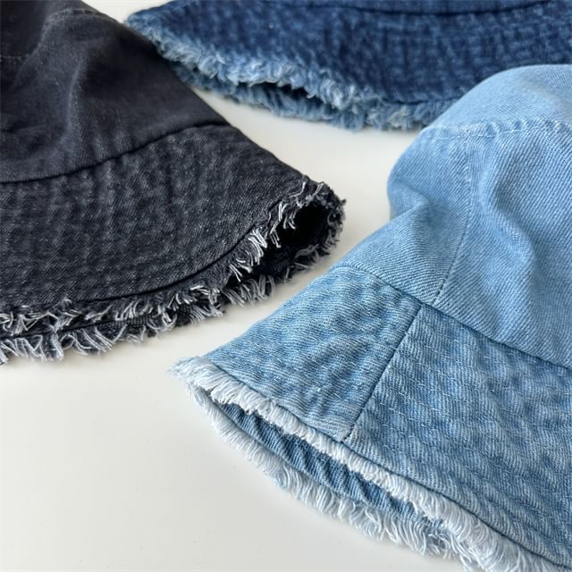 Fringed Hat Denim Bucket