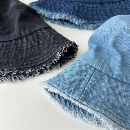 Fringed Hat Denim Bucket