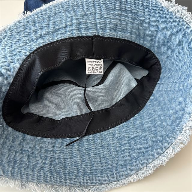 Fringed Hat Denim Bucket
