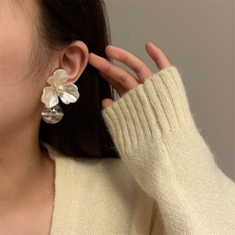 Flower Drop Earring