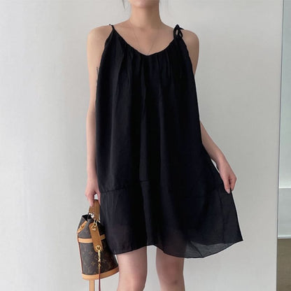 Thin Strap Open Back Shift Sundress