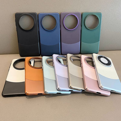 Panel Color Leather Case Faux Phone