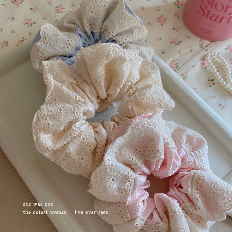 Eyelet Lace Scrunchie