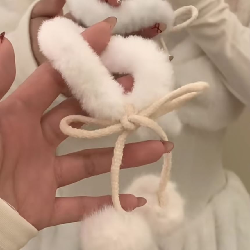 Élastique à cheveux avec pompon