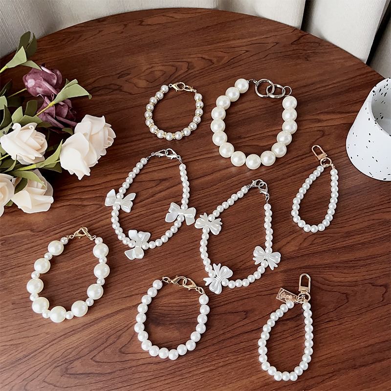 Designs) Strap Pearl Faux (Various Phone