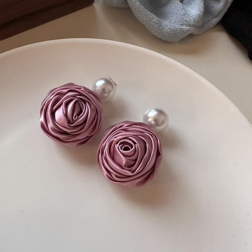 Floral Faux Pearl Hair Clip