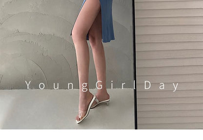 Set: Thin Strap Slit Midi Bodycon Dress + Button-Up Cardigan