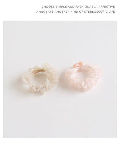 Heart Mesh Scrunchie