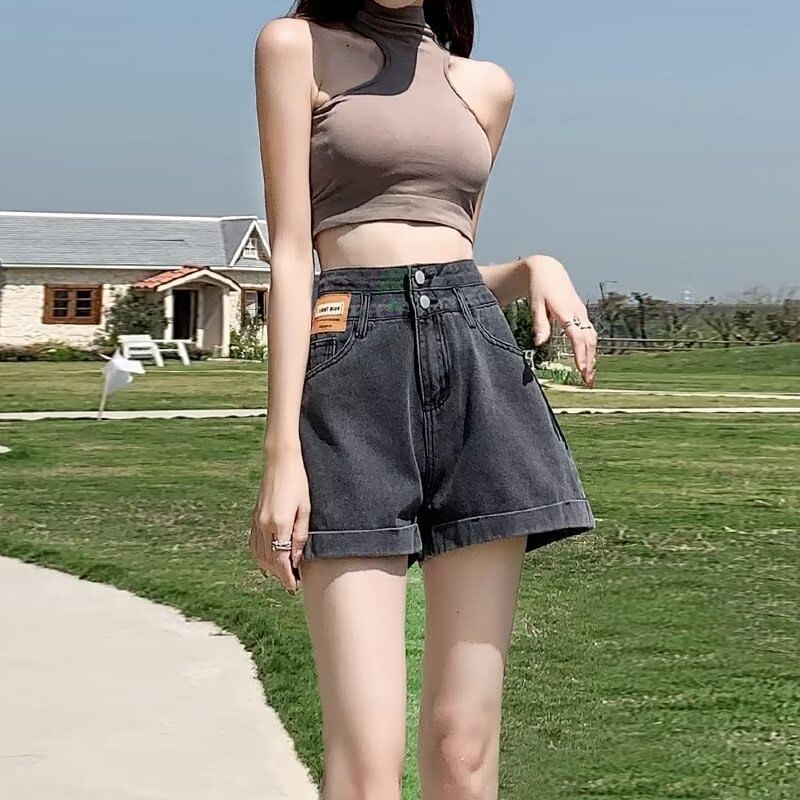 High Waist Denim Shorts