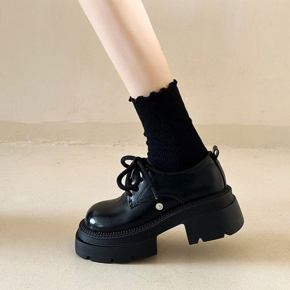 Shoes Lace-Up Derby Platform