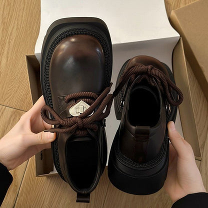 Shoes Lace-Up Derby Platform