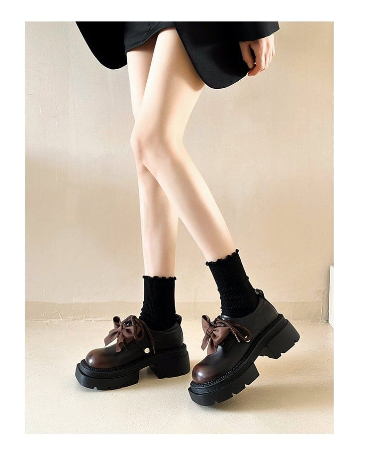 Shoes Lace-Up Derby Platform