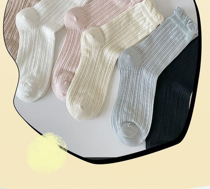 Ruffle Trim Socks Set