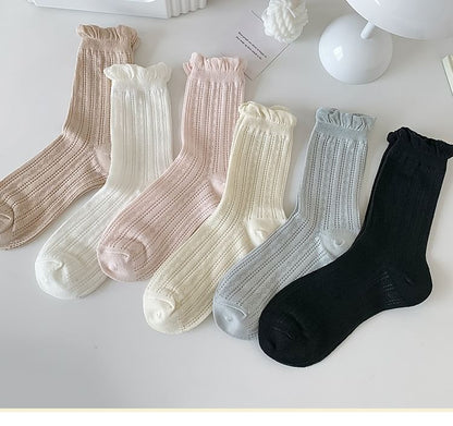 Ruffle Trim Socks Set