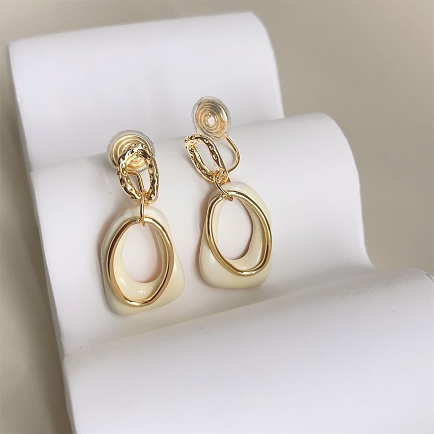 Irregular Hoop Alloy Dangle Earring