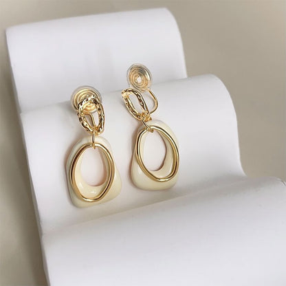 Irregular Hoop Alloy Dangle Earring