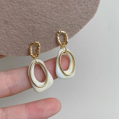 Irregular Hoop Alloy Dangle Earring