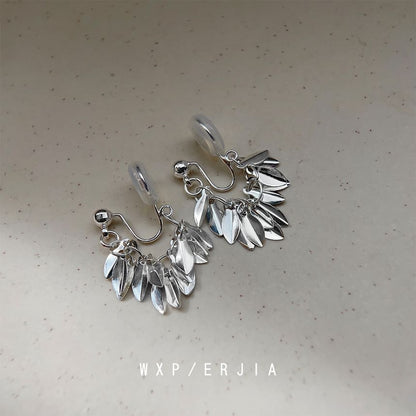 Leaf Alloy Chandelier Earring