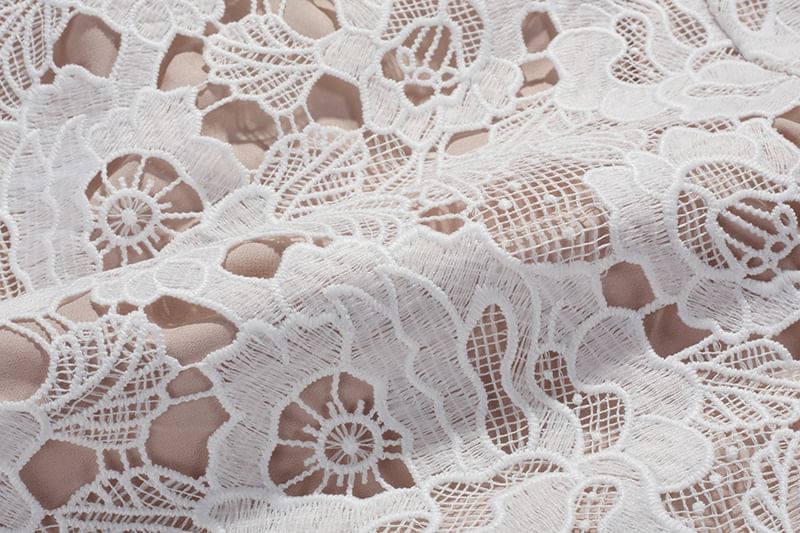 Evening A-Line Strap Gown Paneled Spaghetti Lace