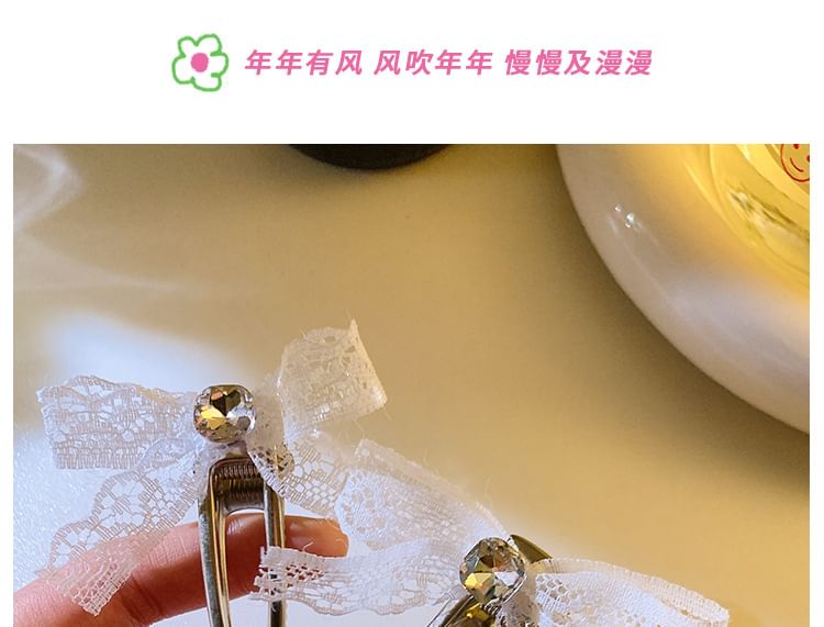 Lace Bow Alloy Hair Clip