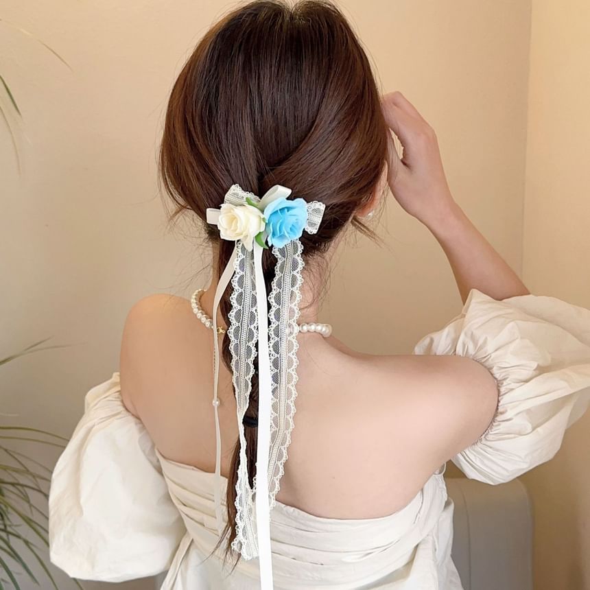 Floral Fabric Hair Clip