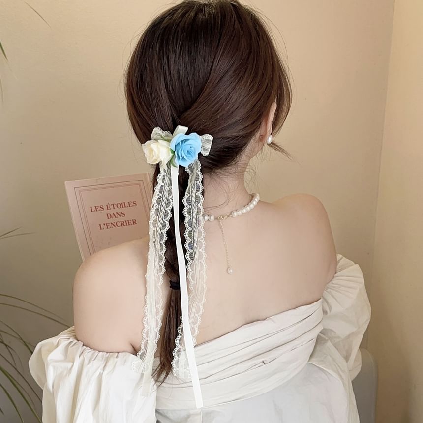 Floral Fabric Hair Clip