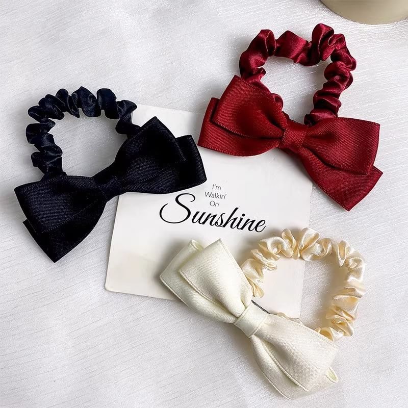 Bow Fabric Scrunchie