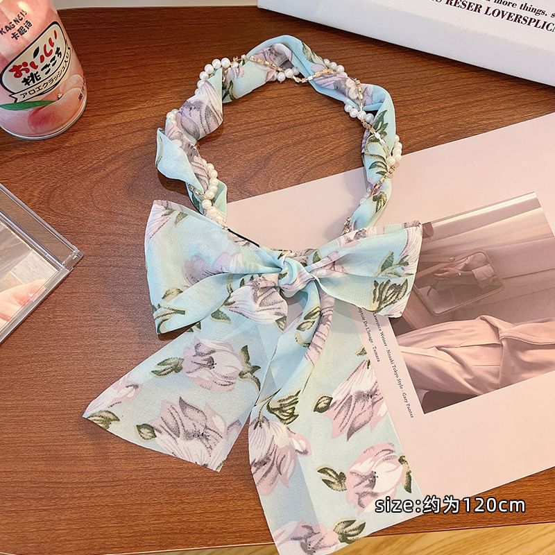 Print Bow Fabric Headband (Various Designs)