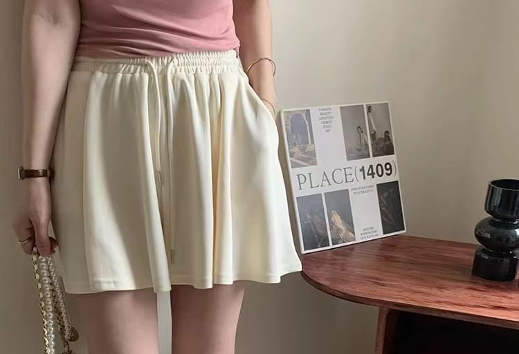 Skort Waist Plain High