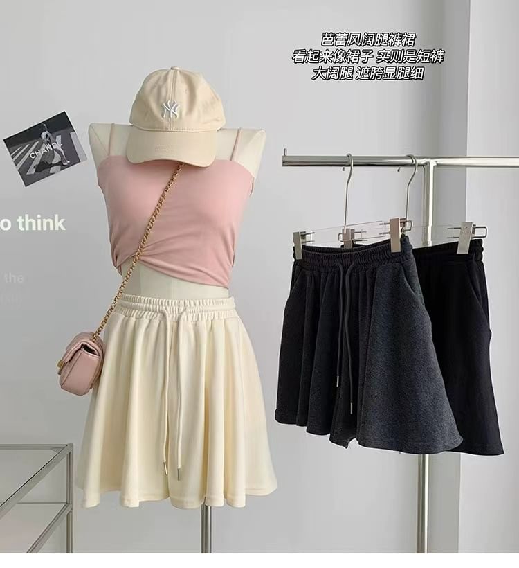 Skort Waist Plain High