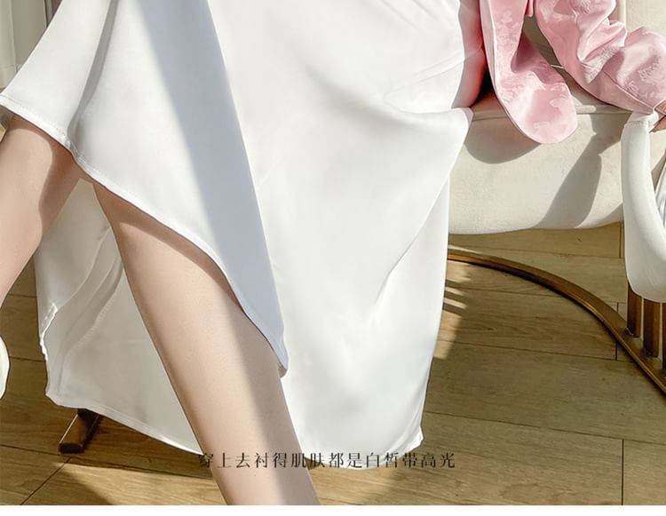 Thin Strap V-Neck Simple Maxi A-Line Dress