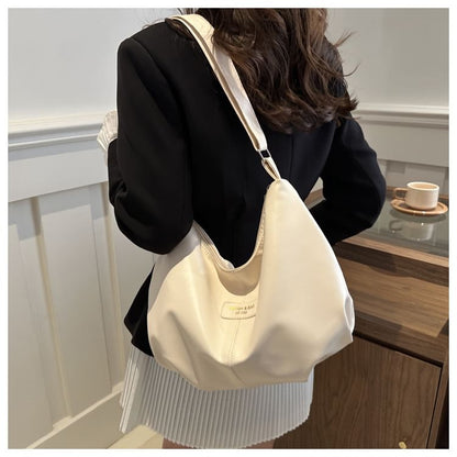 Applique Faux Leather Tote Bag