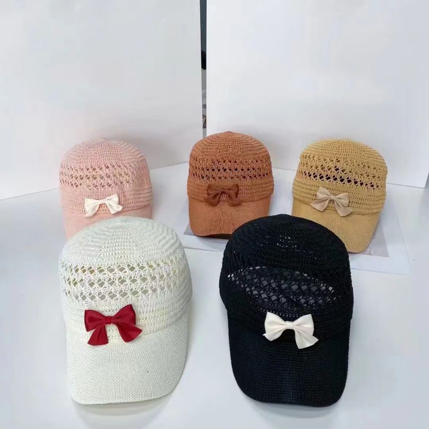 Baseball Woven Cap Bow