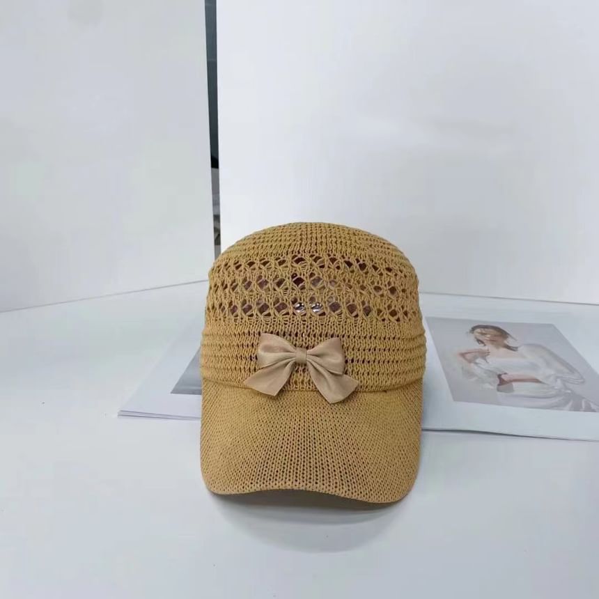 Baseball Woven Cap Bow