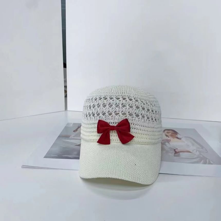 Baseball Woven Cap Bow