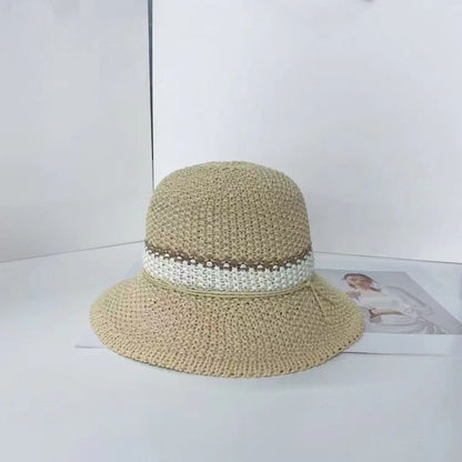 Woven Bucket Striped Hat