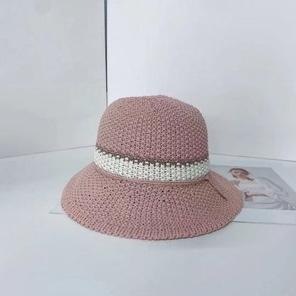 Woven Bucket Striped Hat