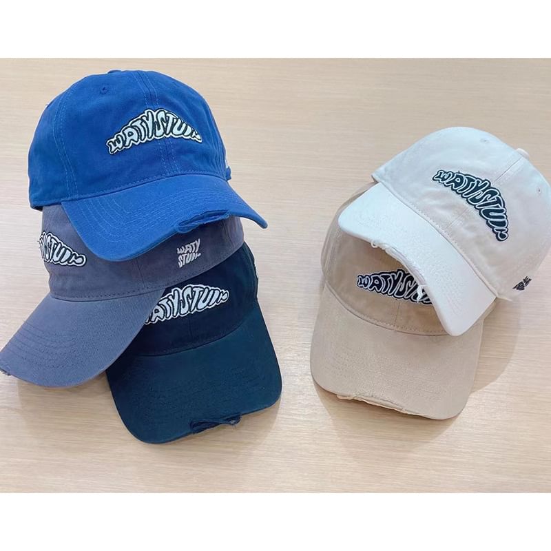 Lettering Cap Embroidered Baseball