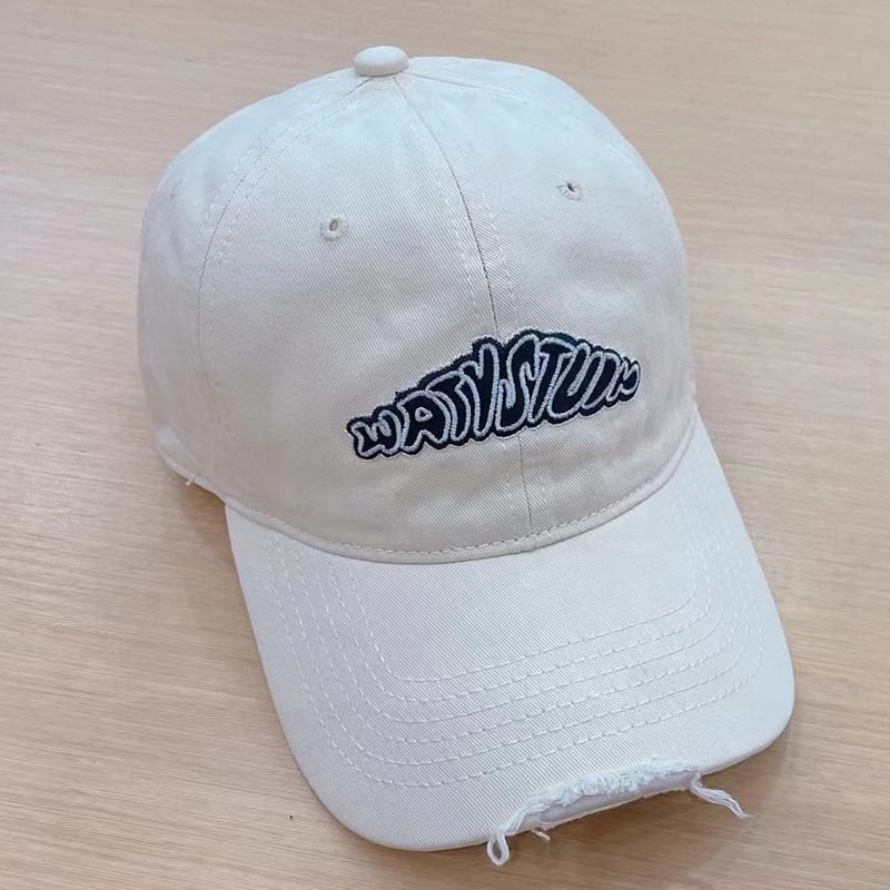 Lettering Cap Embroidered Baseball