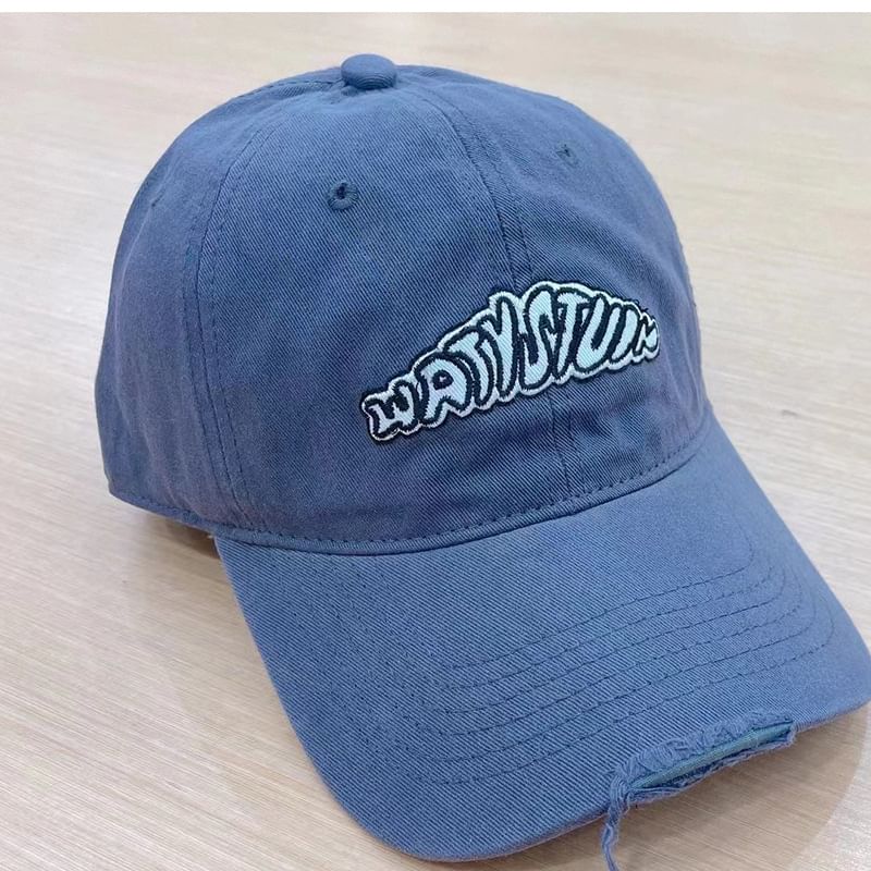 Lettering Cap Embroidered Baseball