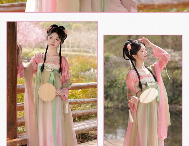 Patterned Traditional Chinese Costume Set