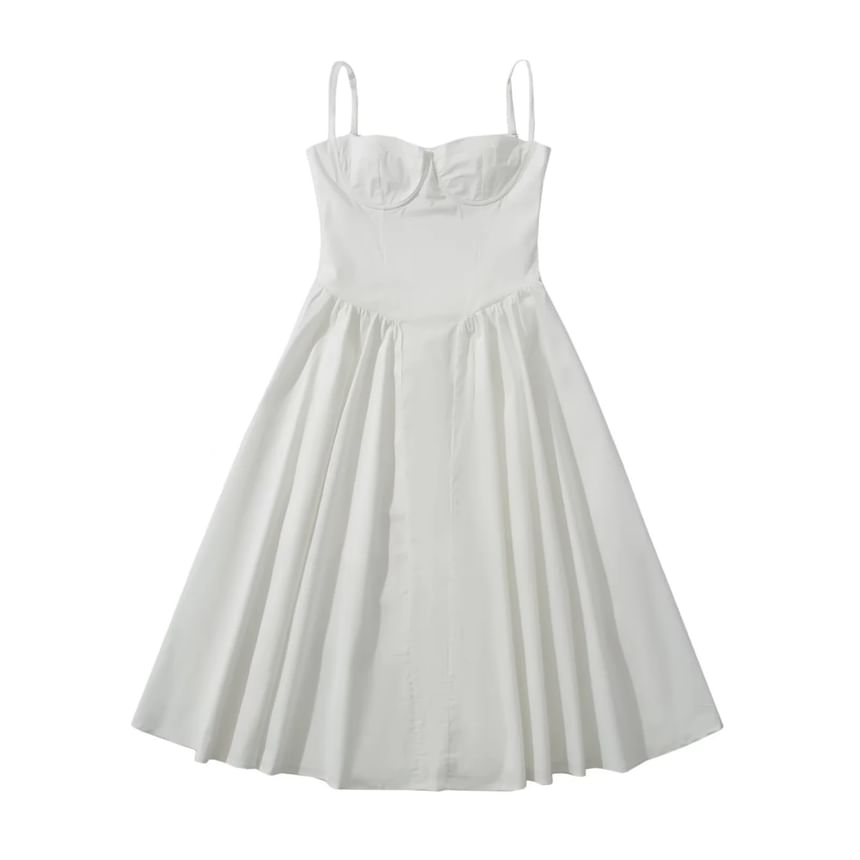 Thin Strap Sweetheart Neckline Simple A-Line Dress