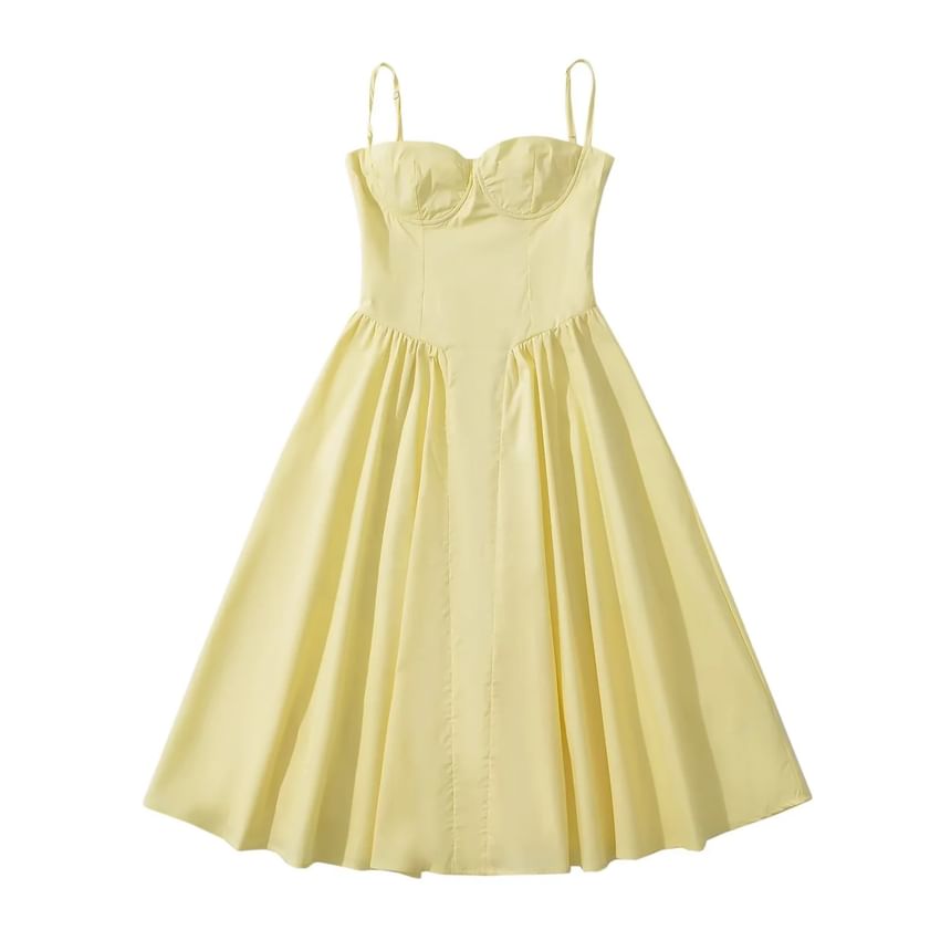 Thin Strap Sweetheart Neckline Simple A-Line Dress