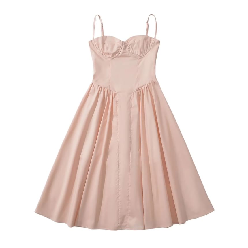 Thin Strap Sweetheart Neckline Simple A-Line Dress