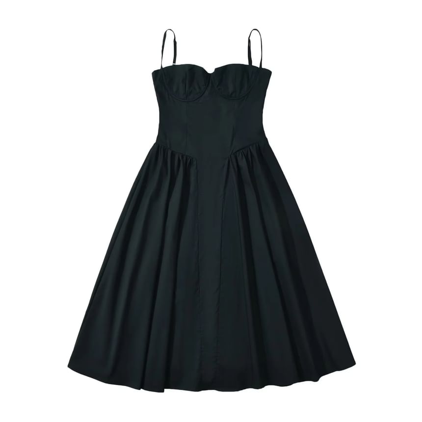 Thin Strap Sweetheart Neckline Simple A-Line Dress